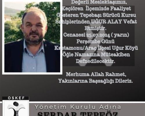 Değerli Meslektaşımız Uğur Alay